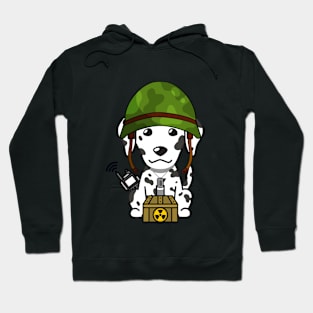 Cute dalmatian is a military pet Hoodie